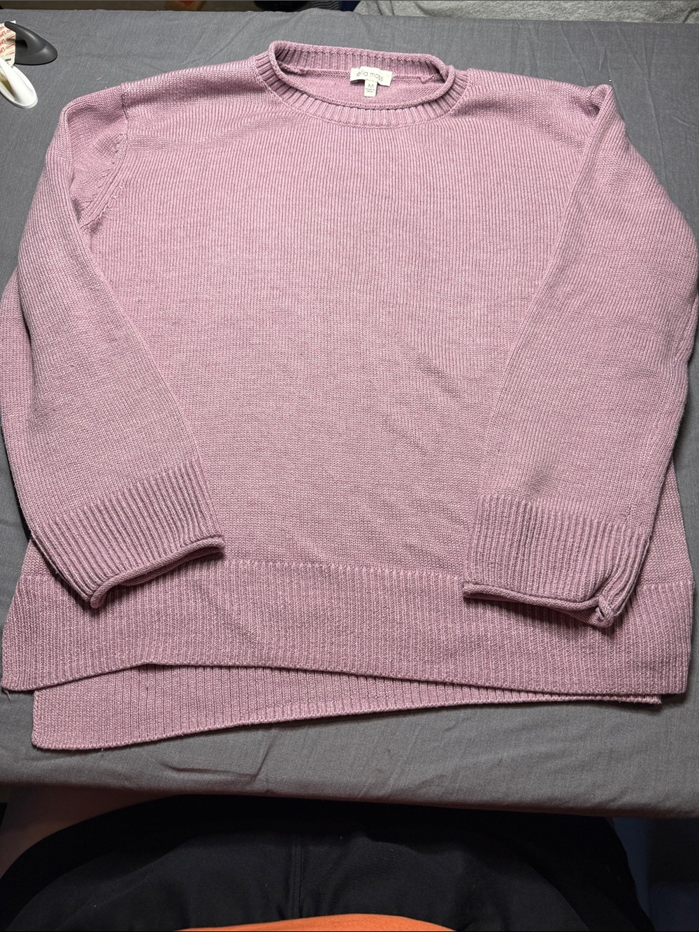 Ella Moss Crewneck Sweater in Dusty Pink/purple